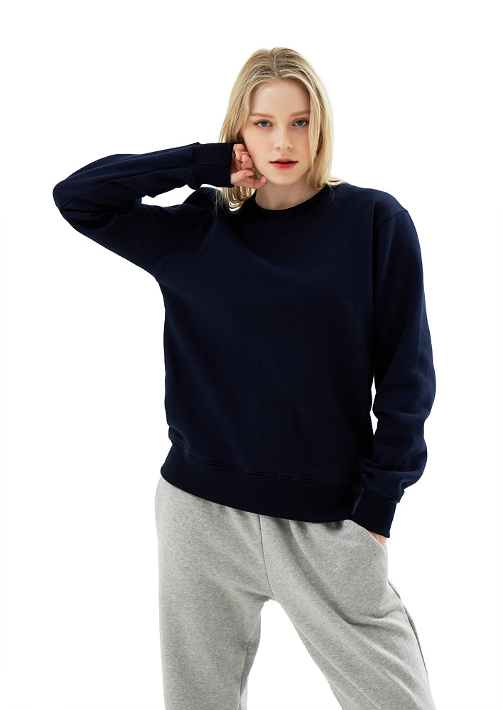 +82GALLERY 기모 맨투맨 F 네이비